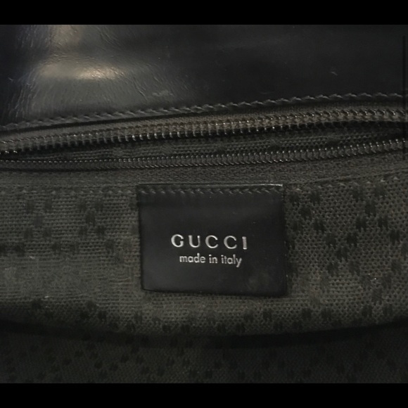 Black fabric/leather Gucci handbag - Picture 3 of 10